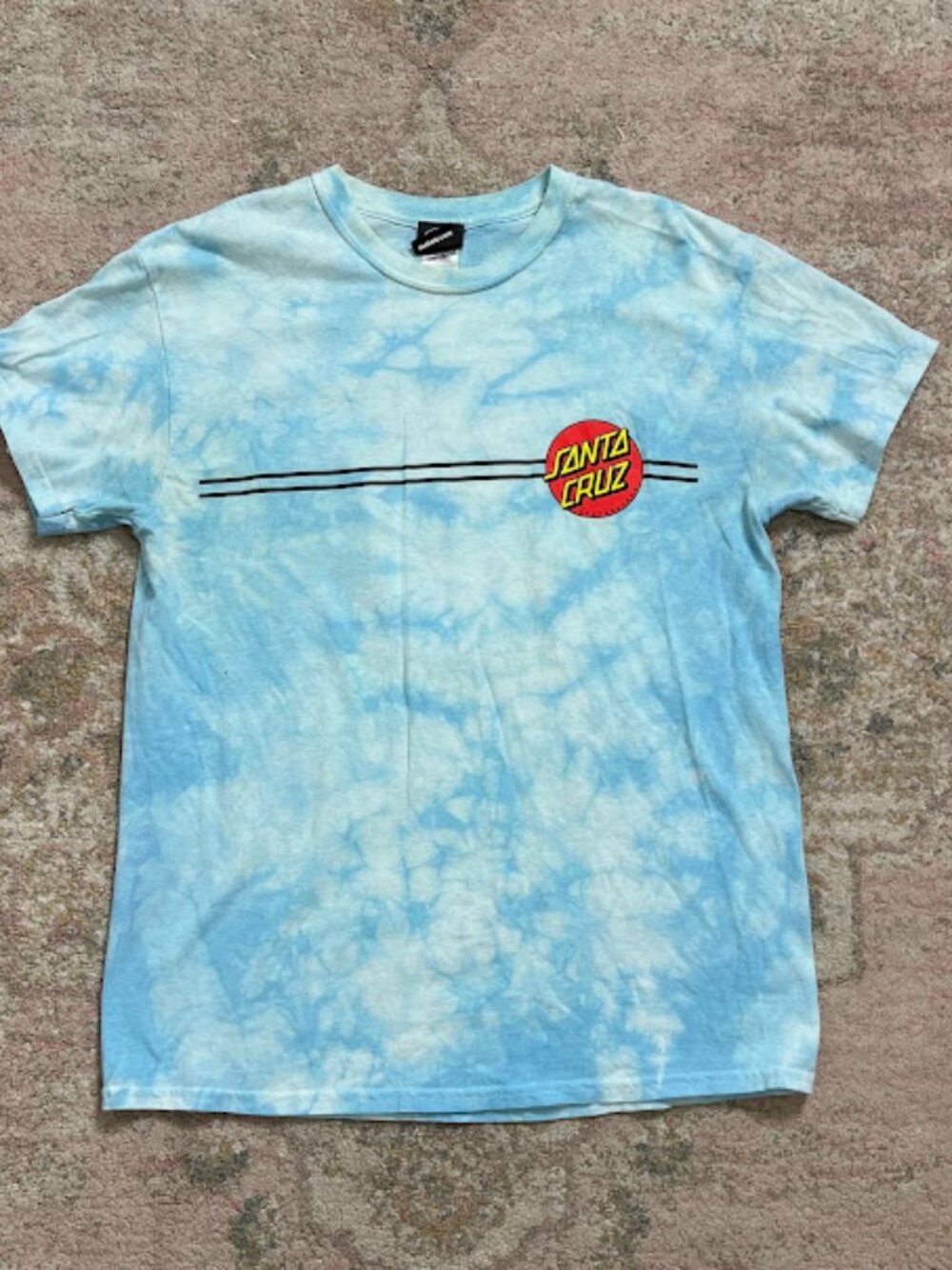 Santa Cruz Skateboards Classic Dot Logo Tie Dye T-Shirt Size M